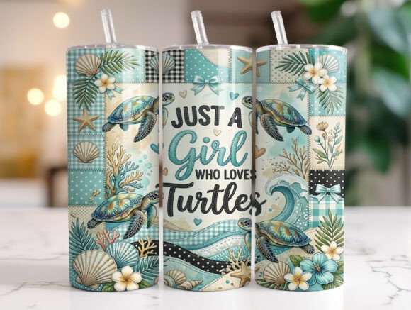 Download Girl Who Loves Turtles Tumbler Wrap PNG - Premium Resources