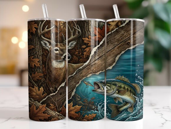 Download Hunting Fishing Tumbler Wrap Sublimation - Fishing tumbler Collection