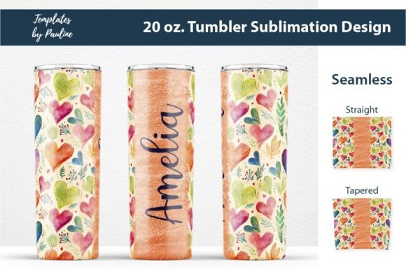 Download Orange Heart Custom Name Tumbler Wrap - Custom name tumbler Collection