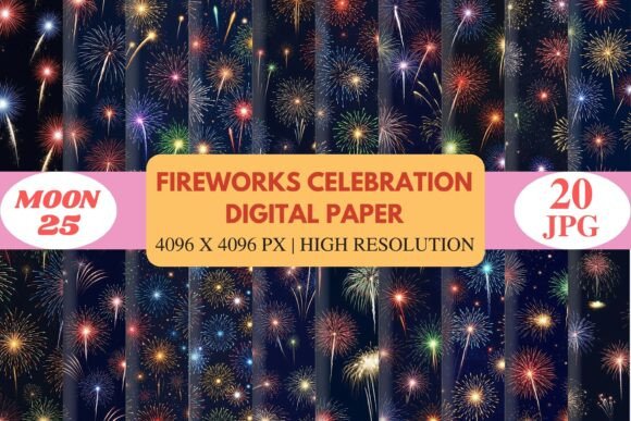 Download Fireworks Celebration Digital Paper - Fireworks celebration Collection