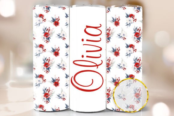 Download Floral Custom Name Tumbler Flowers PNG - Custom name tumbler Collection