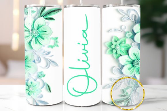 Download Custom Name Tumbler PNG Flowers Design - Custom name tumbler Collection